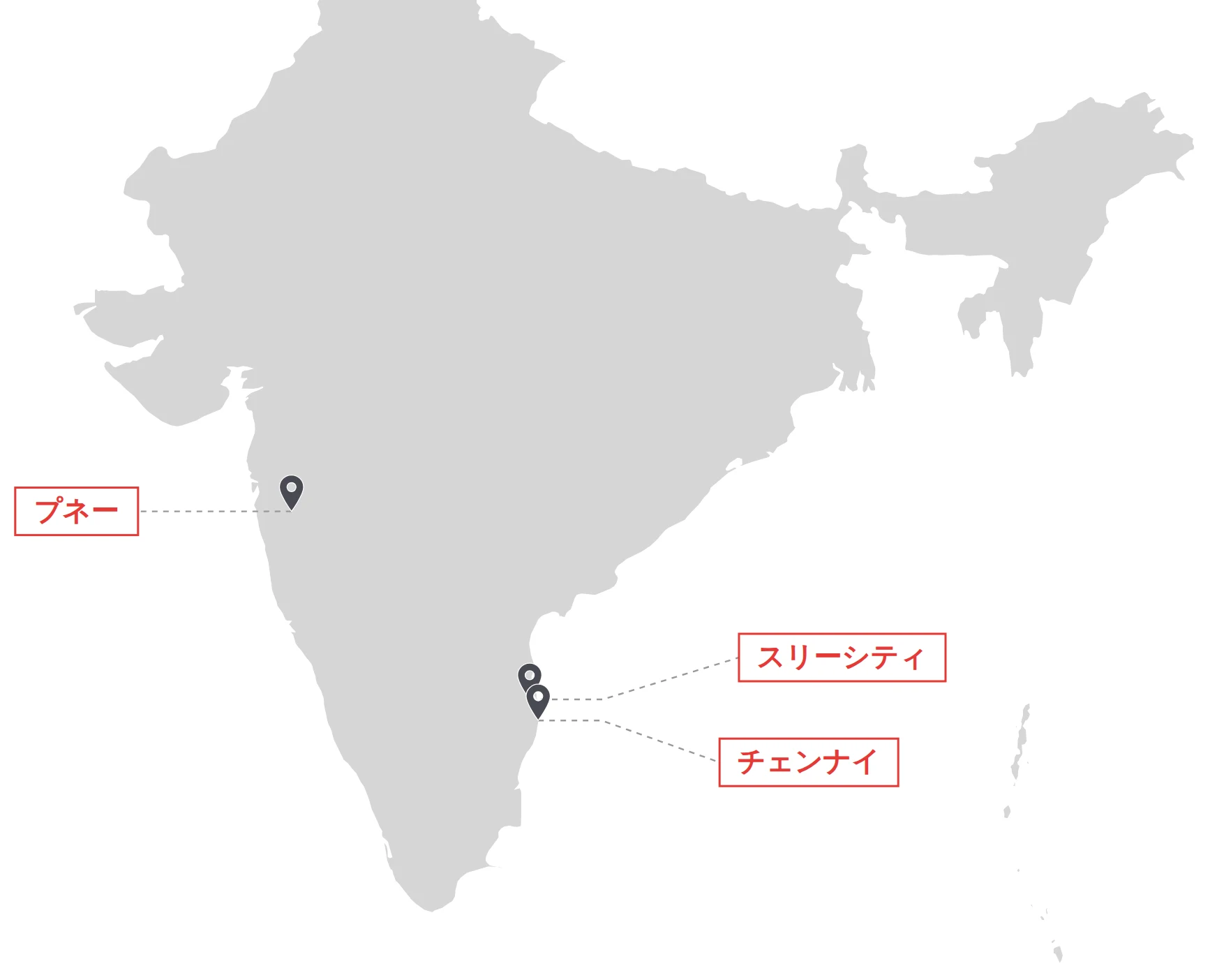 インドの拠点マップ